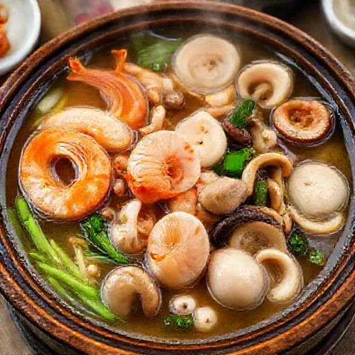 Lẩu Nấm Hải Sản (Seafood Mushroom Hot Pot)