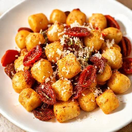 Gnocchis Rôtis Express, Tomates Séchées et Parmesan