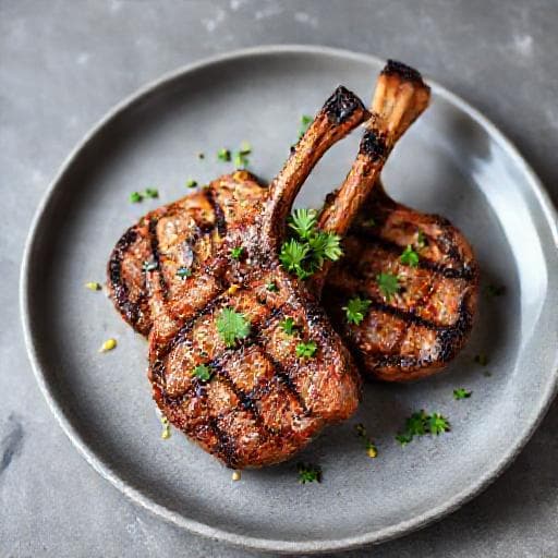 Côtelettes d'Agneau Grillées Express au Citron et Persil