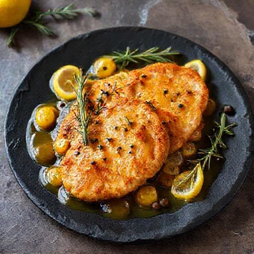 Piccata Milanaise au Citron Confit et Romarin