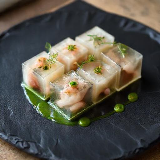 Tête de veau en gelée, sauce gribiche revisitée