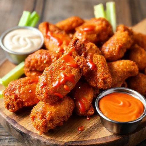 Ailes de poulet croustillantes à l'Airfryer, sauce buffalo