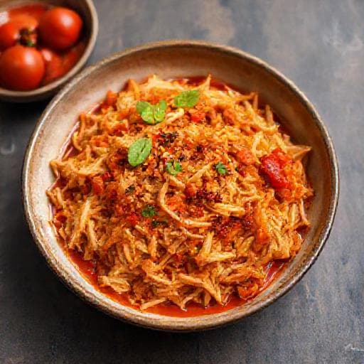 Snabb Pulled Chicken med Tomat och Chili