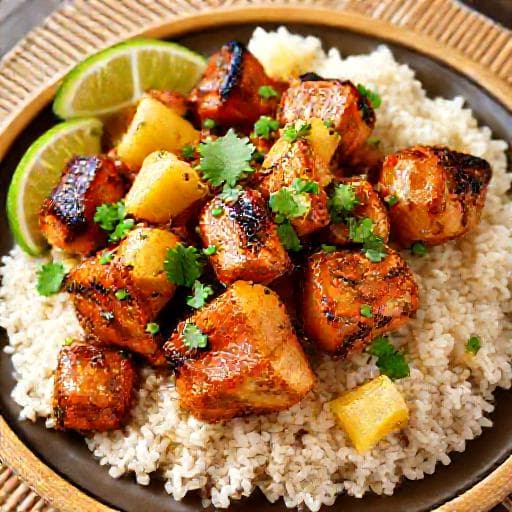 Kyckling Teriyaki med Ananas och Ingefära