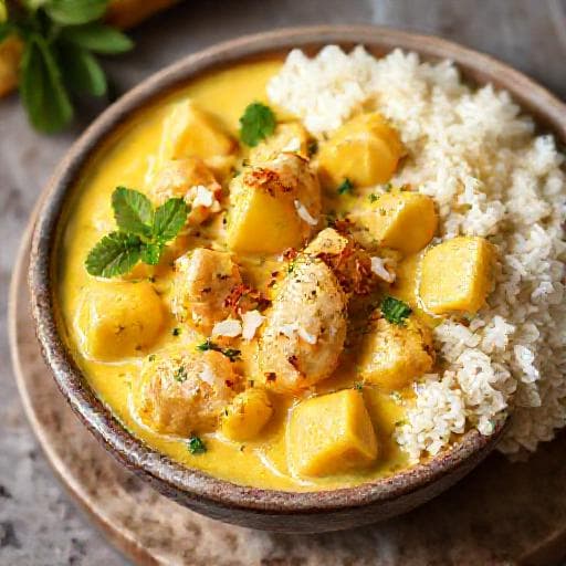 Korma med Kokosmjölk och Ananas
