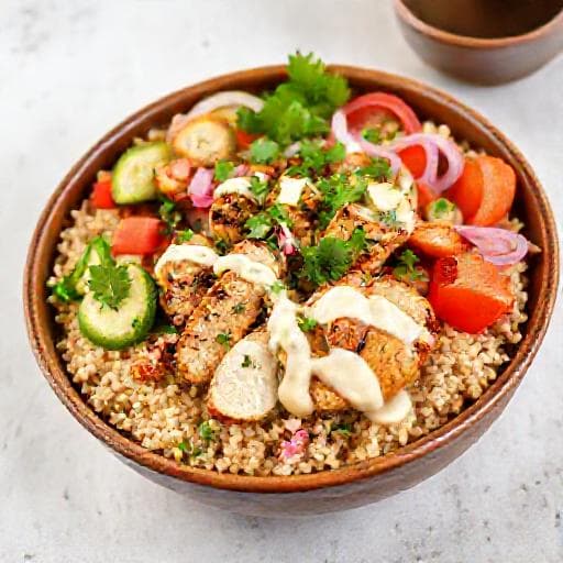 Kycklingshawarma Bowl med Bulgur