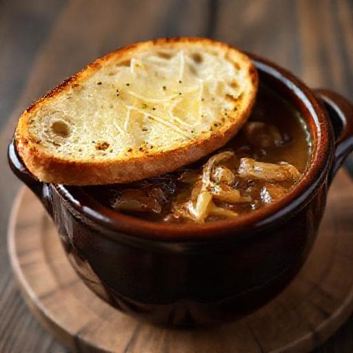 Löksoppa med Cognac och Gruyère