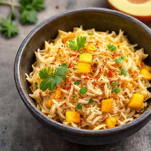 Kycklingsallad med Curry och Mango Chutney
