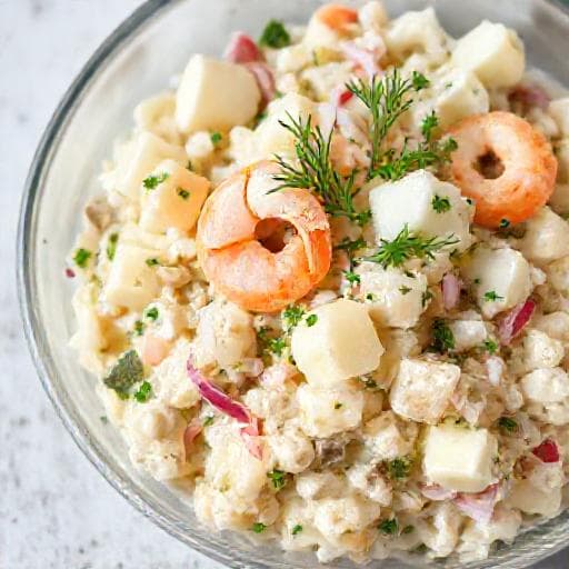 Gubbröra med Skaldjur