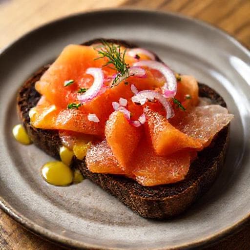 Regional Twist: Knäckebröd med Gravad Lax och Hovmästarsås