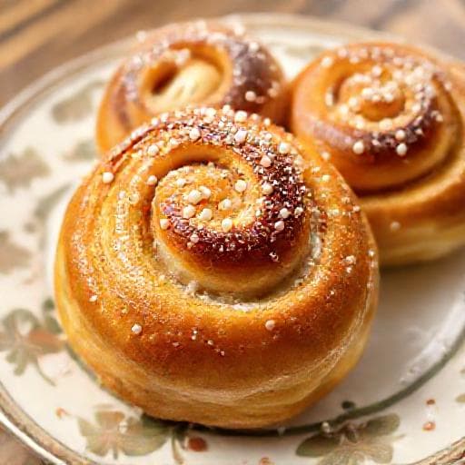 Kardemummabullar med Vaniljkräm