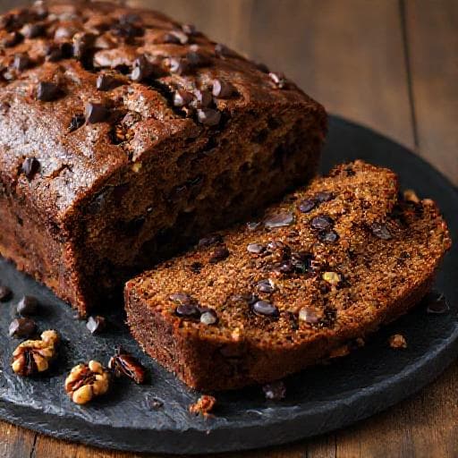 Banankaka med Choklad och Nötter