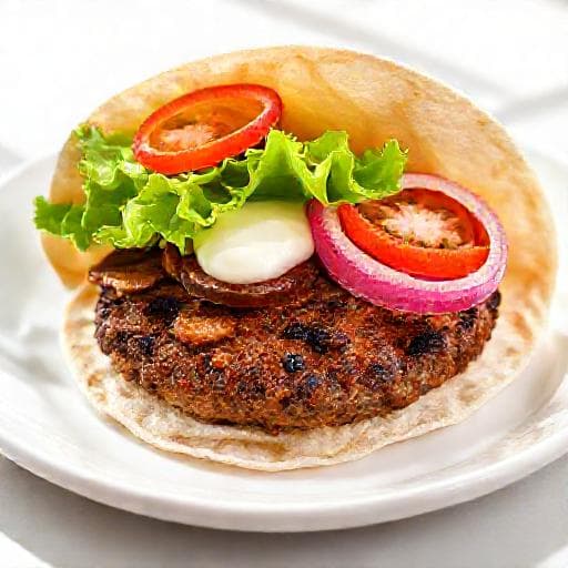 Klassiska Smashed Vegoburgare i Tortillabröd