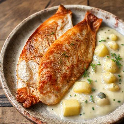 Stekt strömming med dillstuvad potatis