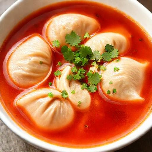 Snabbvariant: Tomat- och Ingefärssoppa med Färdiga Dumplings