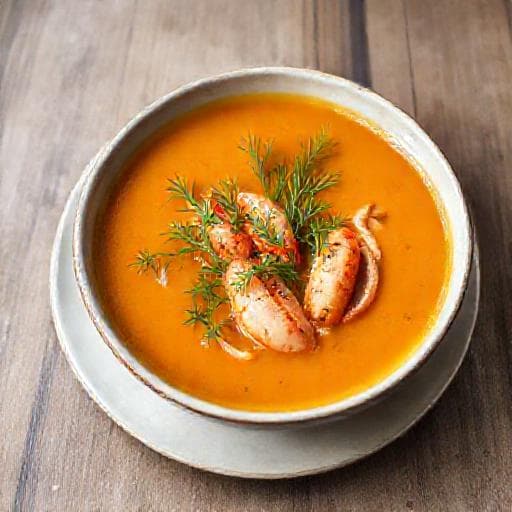 Kräftsoppa med Cognac och Dill