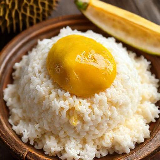 Nasi Pulut Berinti Durian