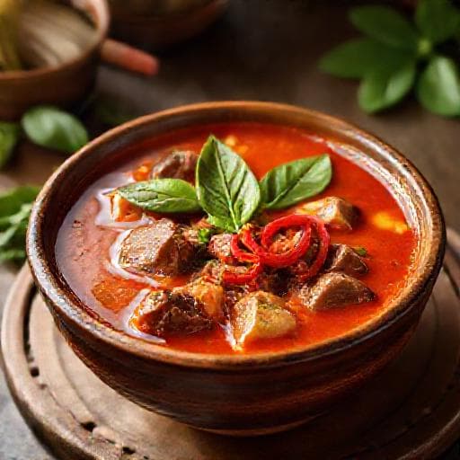 Sup Daging Siam Pedas Berempah