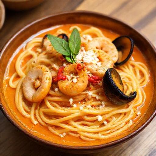 Pasta Tom Yam Seafood Nyonya