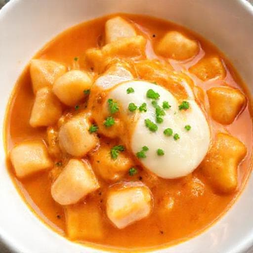 Tteokbokki Keju Krim Pedas