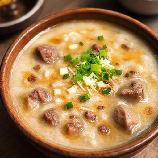 Bubur Nasi Daging Klasik
