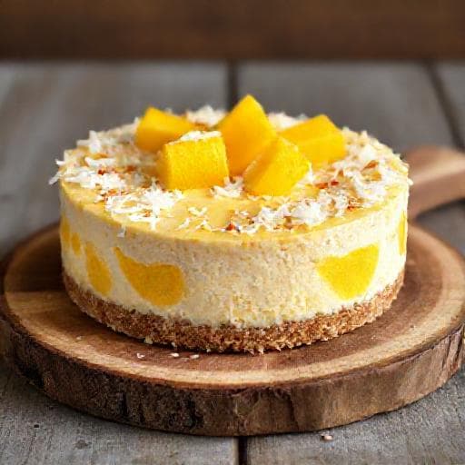 Cheesecake Mangga Kelapa (Sentuhan Tropika)