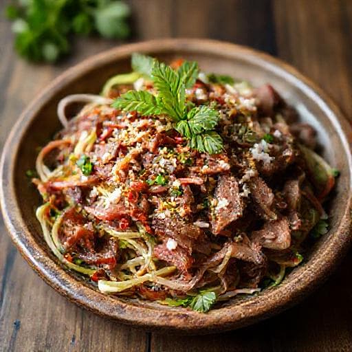Kerabu Daging Salai Klasik