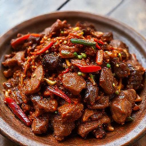 Daging Goreng Cili Padi Dengan Belacan