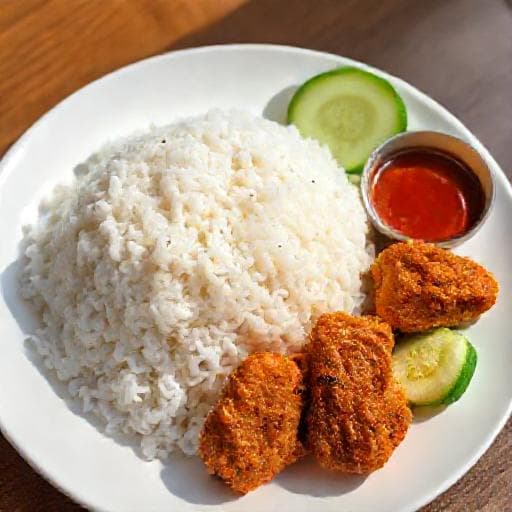 Nasi Kukus Ayam Berempah Ekspres