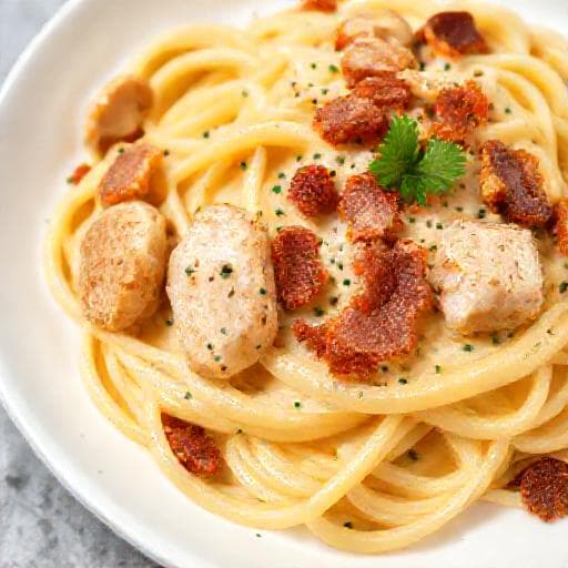Klassisk Pasta med Kylling og Bacon
