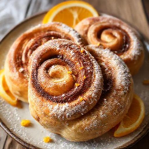 Kardemomme-Kanelsnurrer med Appelsin