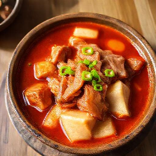 매콤 대패삼겹살 고추장찌개