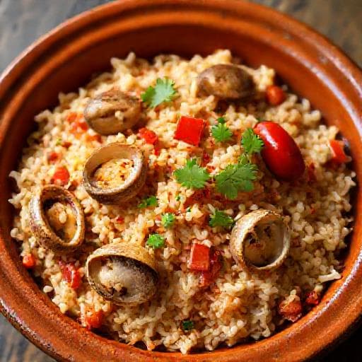 Arroz de Lingueirão com Tomate e Piri-Piri