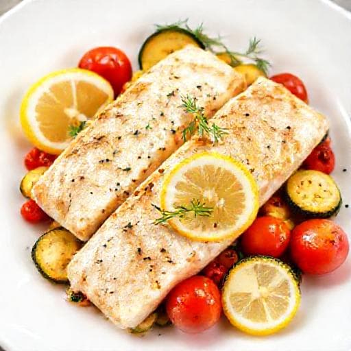 Peixe no Forno Rápido com Legumes