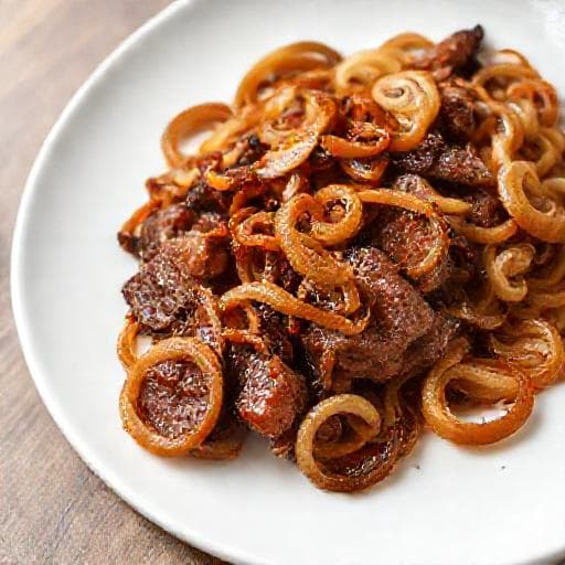 Bife Acebolado Rápido na Air Fryer