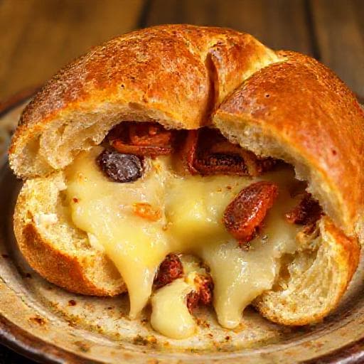 Pão com Chouriço e Queijo da Serra