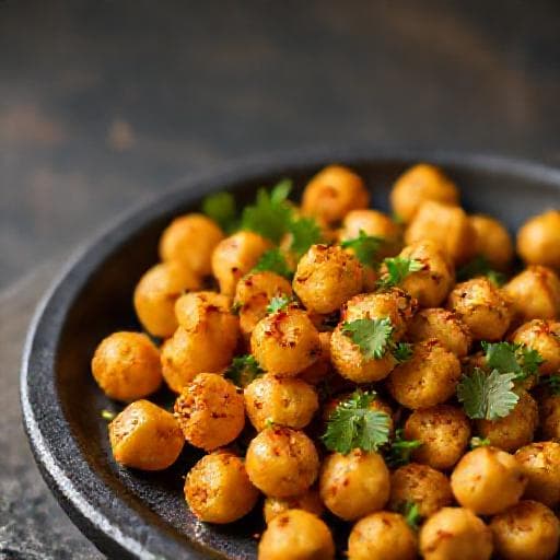 Grão-de-Bico Crocante Picante com Ervas Frescas