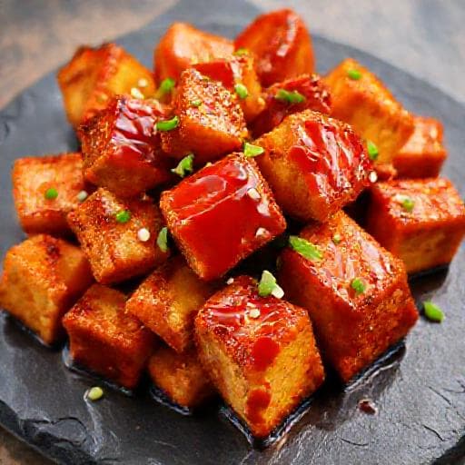 Tofu Crocante Estilo Coreano na Air Fryer