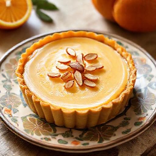 Tarte de Amêndoa com Laranja