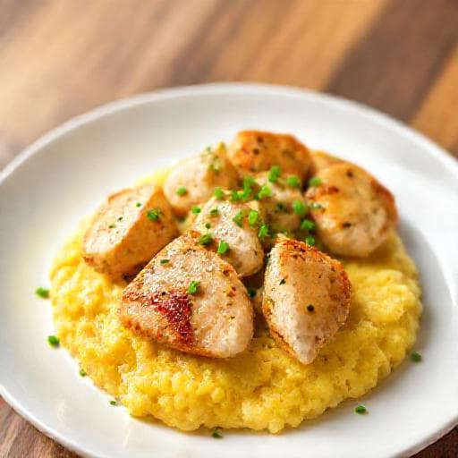 Frango com Polenta Rápida