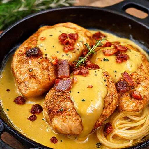 Frango Cremoso com Bacon e Mostarda