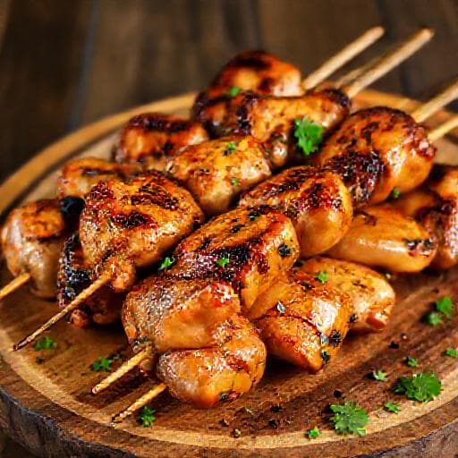 Coração de Frango na Churrasqueira Tradicional