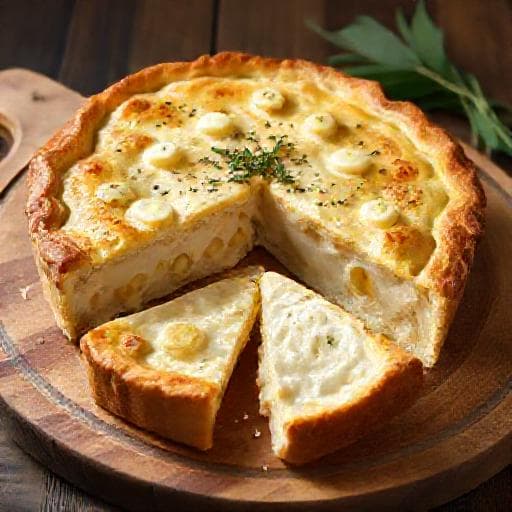 Torta Cremosa de Palmito com Requeijão
