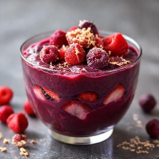Juçara com Farinha e Frutas Vermelhas