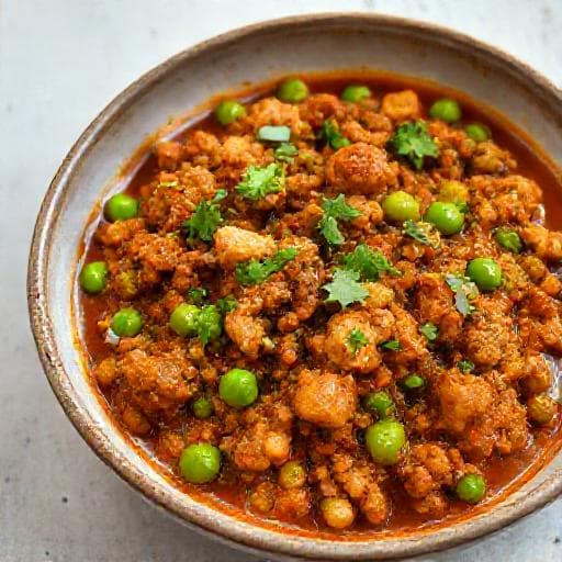 झटपट कीमा मटर