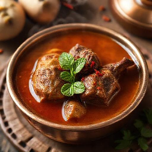 मसालेदार पाया शोरबा (पंजाबी स्टाइल)