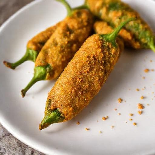 झटपट मिर्ची बड़ा (बिना भरावन के)