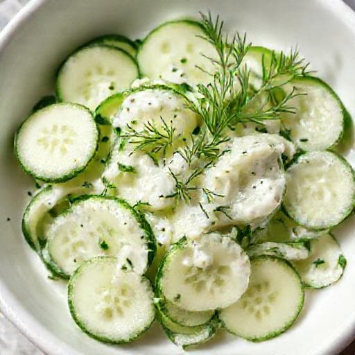 Perinteinen Kurkkusalaatti