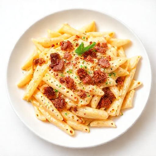 Snelle Pasta met Boursin en Spekjes
