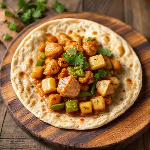 Snelle Surinaamse Roti met Kipfilet en Kousenband